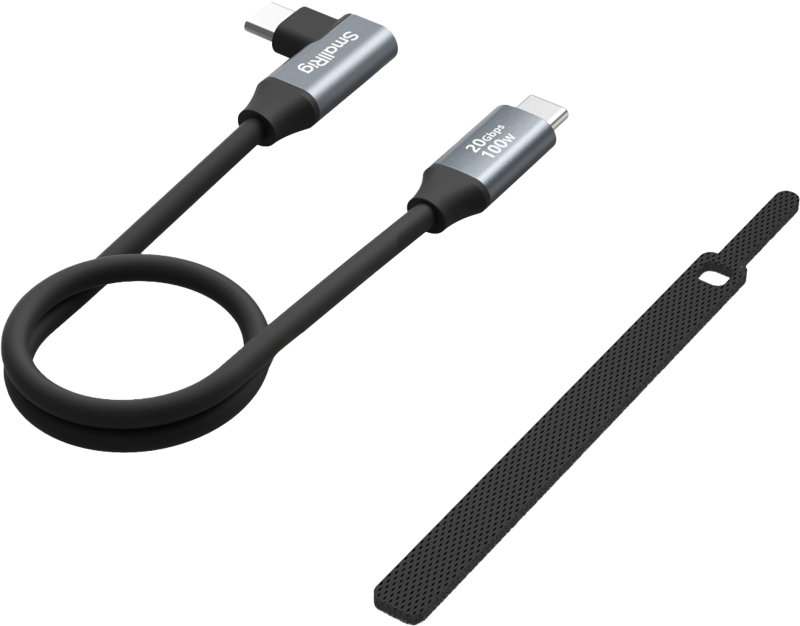 SmallRig 4790 USB-C (Straight) to USB-C (Angled) Data Cable 35cm - 3
