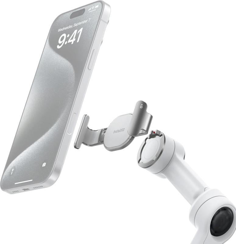 Insta360 Flow 2 Pro Magnetic Phone Clamp (Stone Grey) – för filmskapare