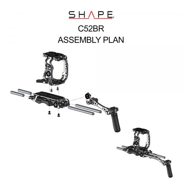 SHAPE Canon C500 Mark II, C300 Mark III Pro Shoulder Rig Kit – för filmskapare - 13
