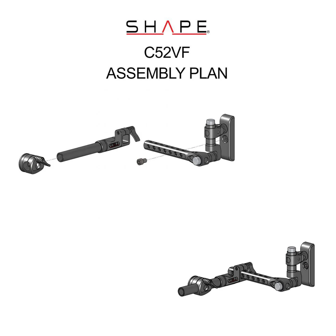 SHAPE Canon C500 Mark II, C300 Mark III Push-Button Viewfinder Mount - 7
