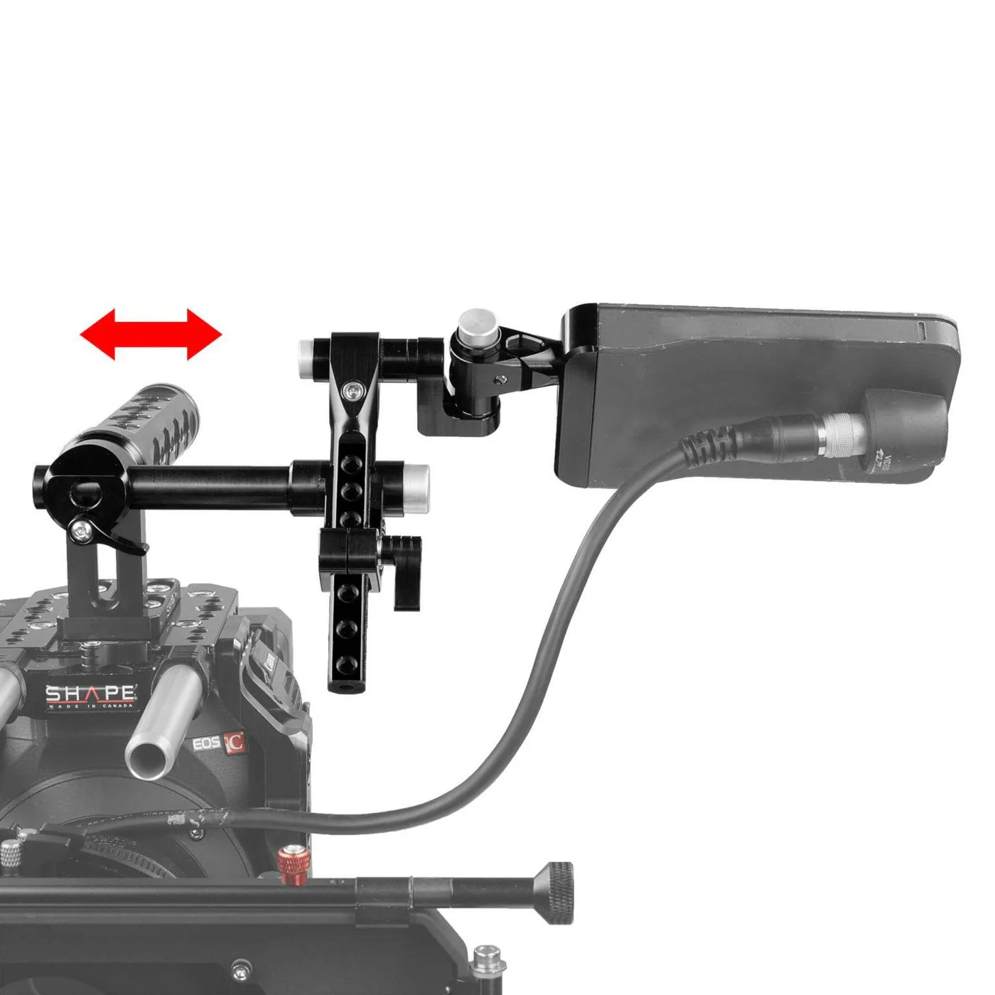SHAPE Canon C500 Mark II, C300 Mark III Push-Button Viewfinder Mount - 4