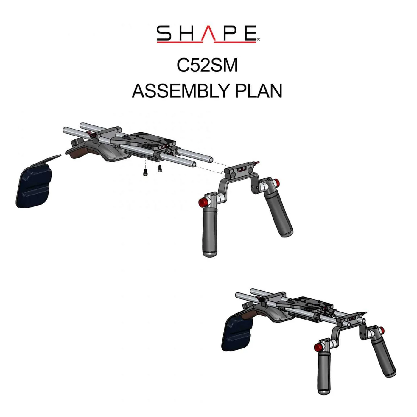 SHAPE Canon C500 Mark II, C300 Mark III Shoulderr Mount - 13
