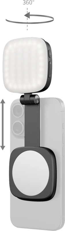 SmallRig 4656 Vibe P48 Detachable Mobile Phone LED Video Light Black - 6