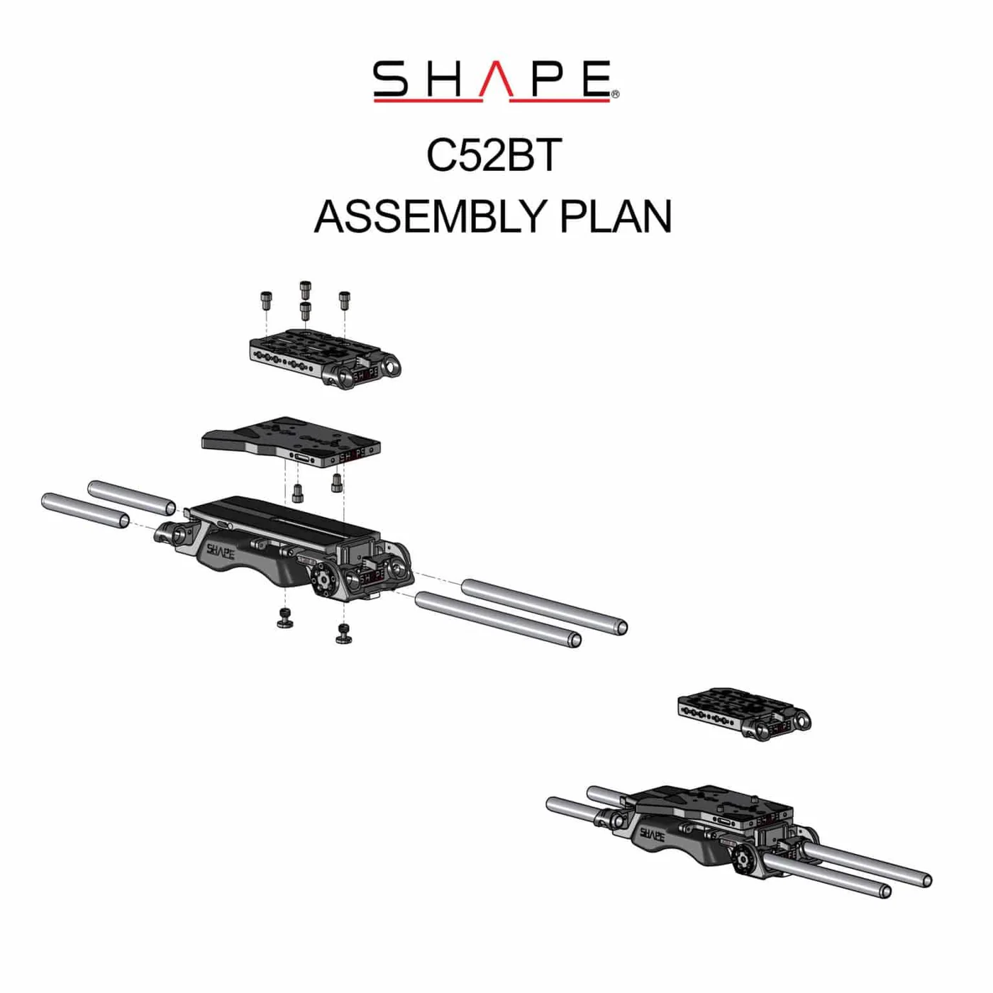 SHAPE Canon C500 Mark II, C300 Mark III Shoulder-Rig Kit - 10