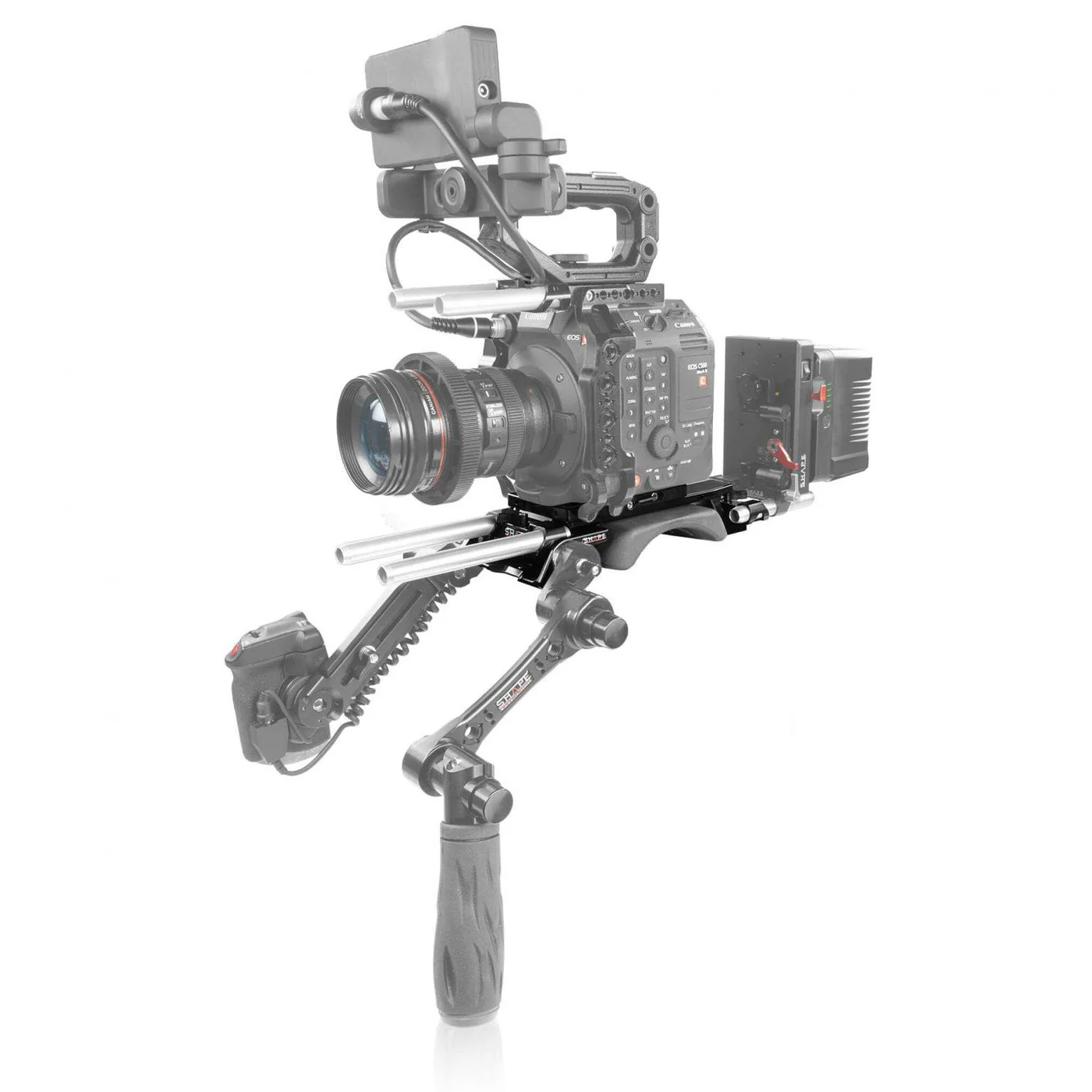 SHAPE Canon C500 Mark II, C300 Mark III V-lock Quick Release Baseplate - 3