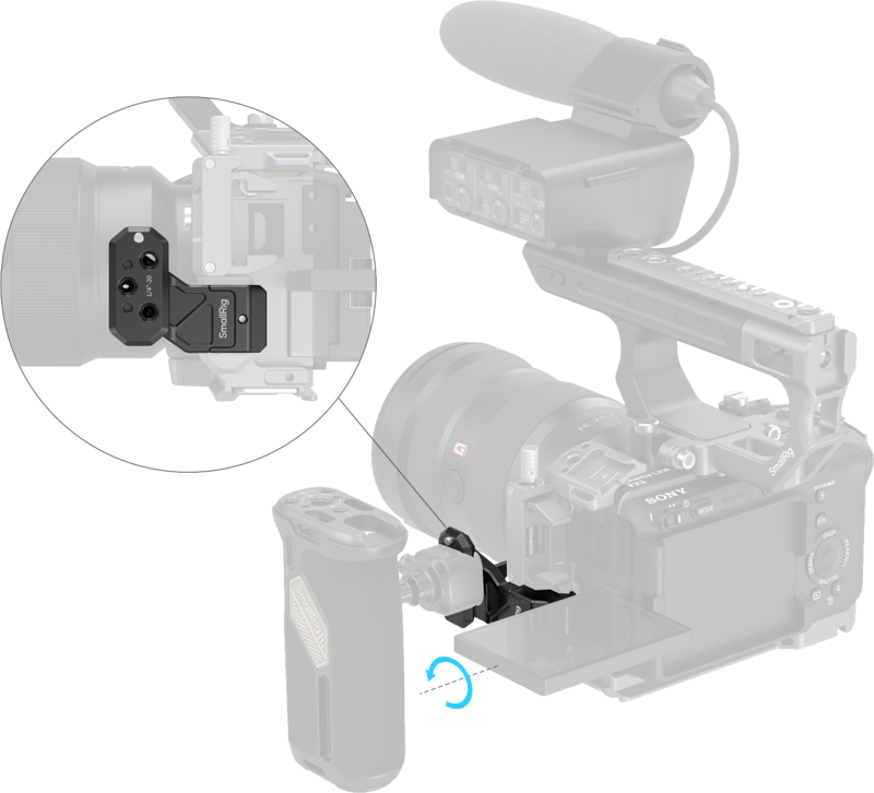SmallRig 4458 Side Handle Extension Adapter Part with NATO Clamp - 2
