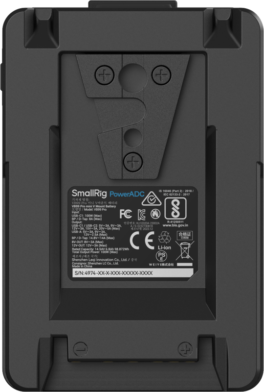 SmallRig 4974 VB99 Pro mini V Mount Battery Green - 3