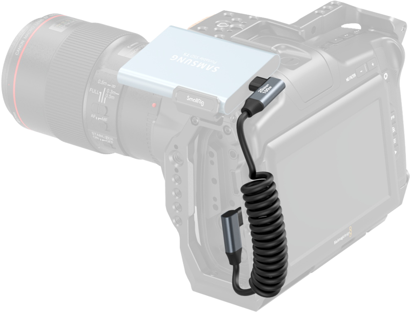 SmallRig 4793 USB-C Angled to USB-C Angled Coiled Data Cable - 4