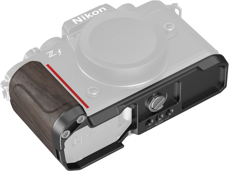 SmallRig 4801 L-Shape Mount Plate with Wooden Handle for Nikon Z f