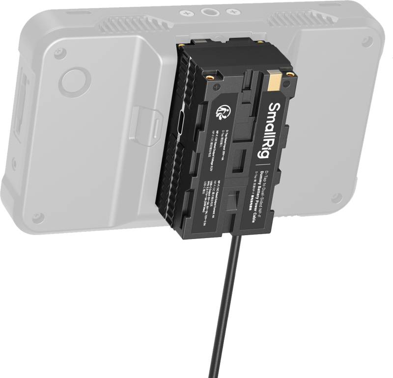 SmallRig 4884 D-Tap to Dual-Sided NP-F Dummy Battery Power Cable - 3