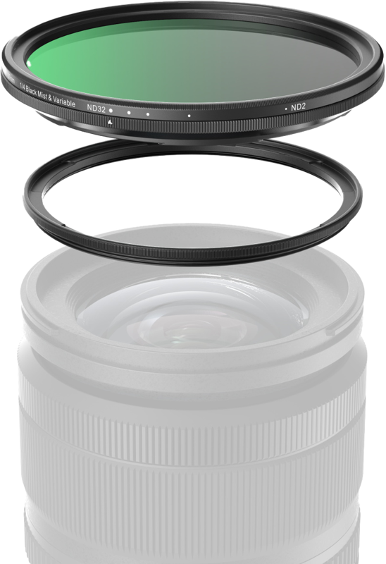 SmallRig 5170 Attachable 67mm VND Filter ND2-ND32 (1-5 Stop) & 1/4 Effect Black Mist Filter - 5