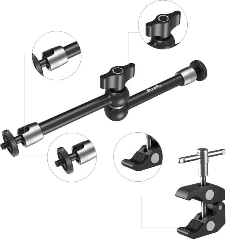 SmallRig 5326 Crab-Shaped Clamp for Phones 9.8" - 3