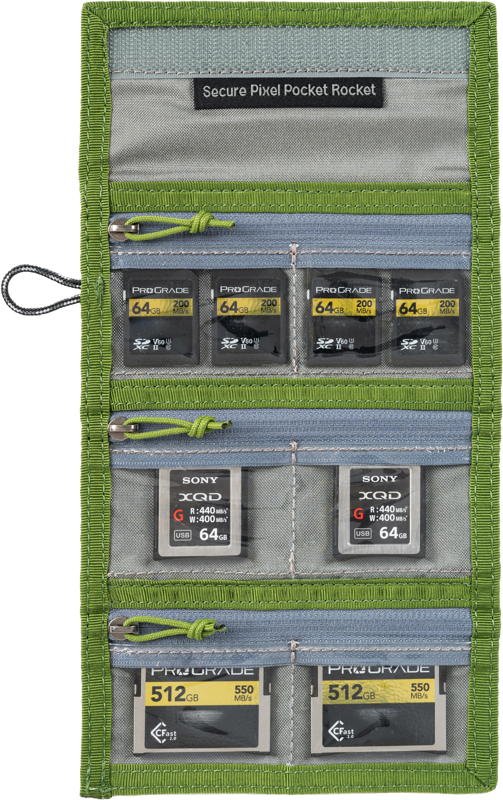 Think Tank Secure Pocket Rocket (Wallet with Strap: holds 9 SD/CFexpress/Micro) Highland Green - 3