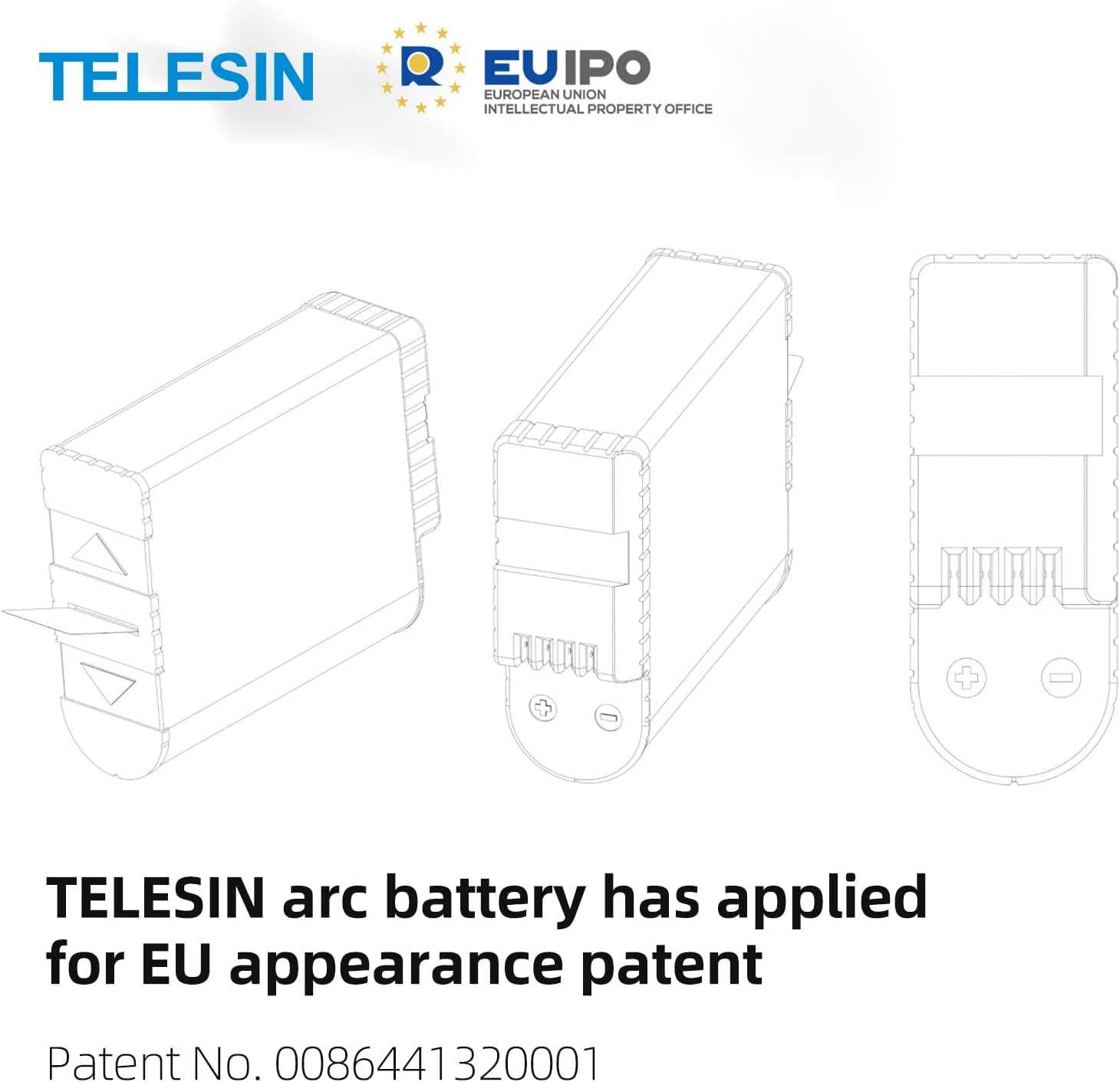 TELESIN Triple charger + 2 batteries for Gopro Hero 8 ,7 ,6 ,5 - 5