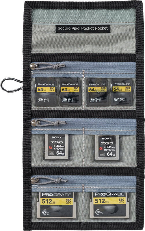Think Tank Secure Pocket Rocket (Wallet with Strap: holds 9 SD/CFexpress/Micro) Slate Black - 3