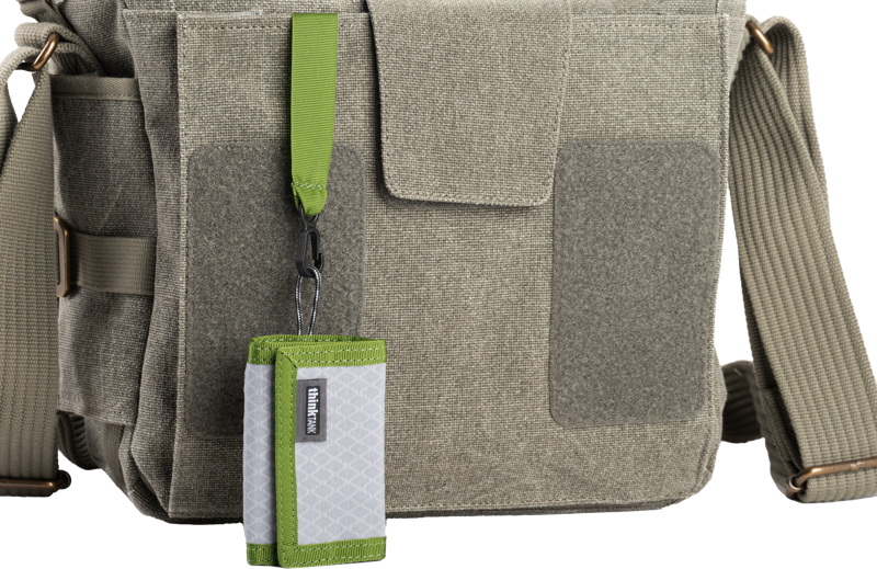 Think Tank Secure Pocket Rocket Mini (Wallet with Strap: holds 4 CF/CFexpress or 6 SD/microSD) Green - 9