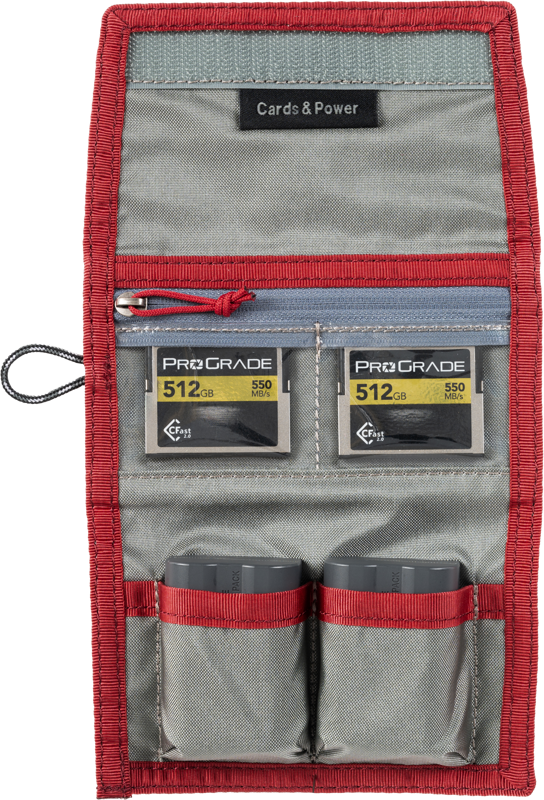 Think Tank Cards & Power Wallet (holds 2 CF/CFexpre or 4 SD/micro SD & 2 Batteries) Chili Pepper Red - 4