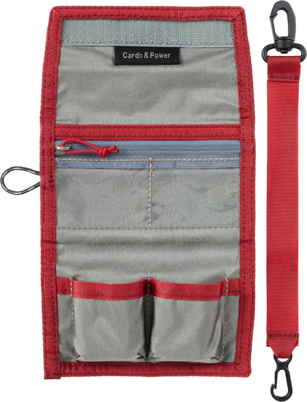 Think Tank Cards & Power Wallet (holds 2 CF/CFexpre or 4 SD/micro SD & 2 Batteries) Chili Pepper Red - 6