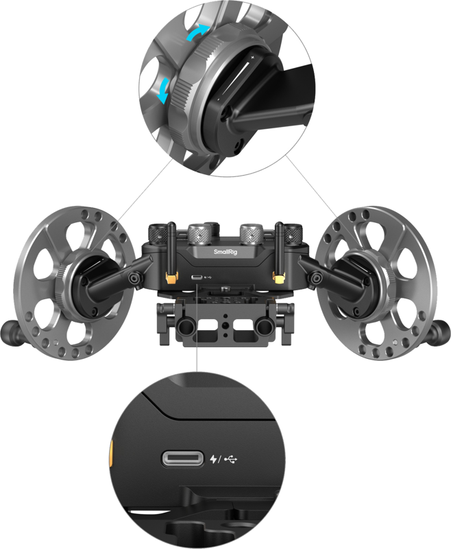 SmallRig 4525 Gimbal Control Wheels for DJI RS Series - 4