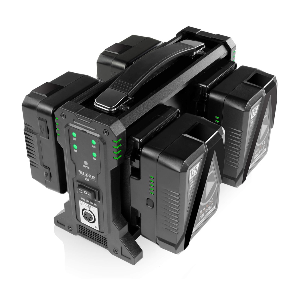 SHAPE Intelligent 4-Channel Gold-Mount Lithium-Ion Battery Charger - 4