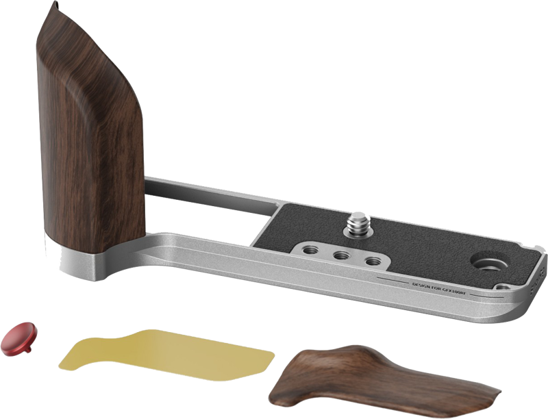 SmallRig 5266 L-Shape Mount Plate with Wooden Handle for FUJIFILM GFX100RF Black - 2