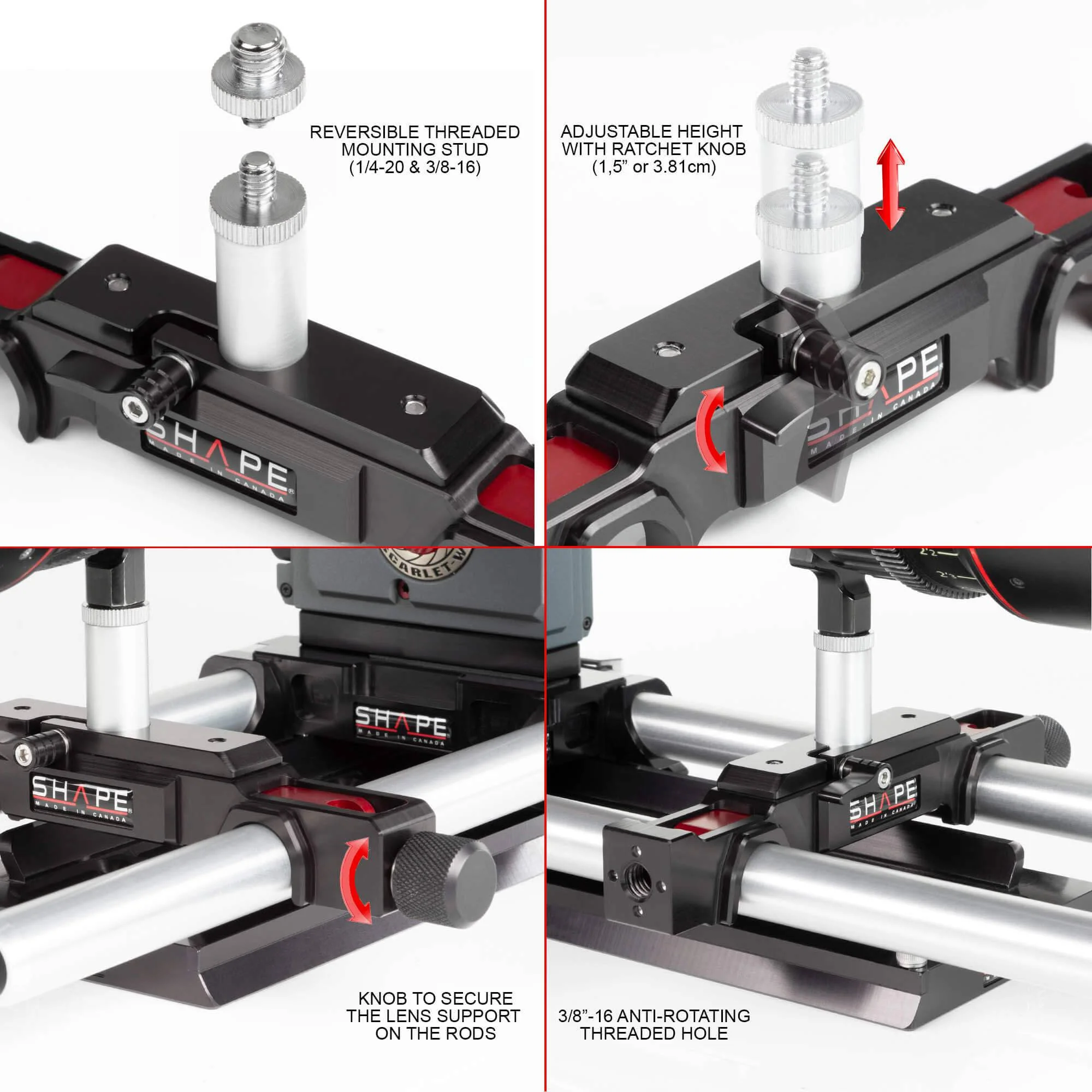 SHAPE LENS SUPPORT FOR 19 MM STUDIO BRIDGE PLATE - 3