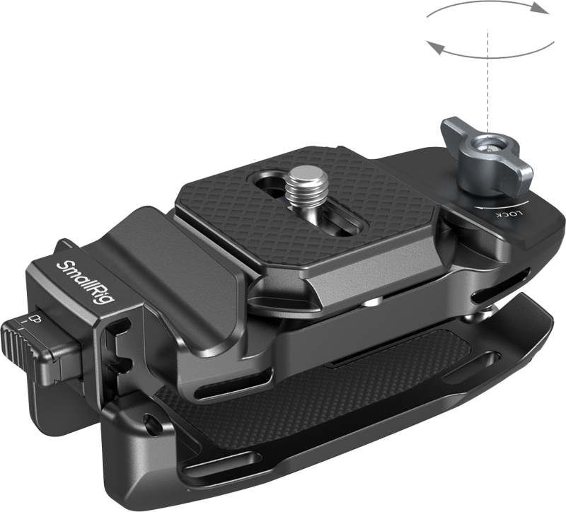SmallRig 5053 Camera Clip with Quick Release Mount Plate Kit - 3