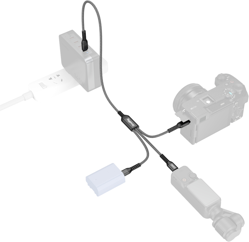 SmallRig 5079 USB-C Power Cable 3-in-1 - 3