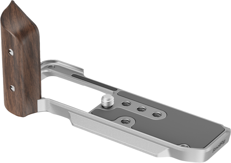SmallRig 5261 L-Shape Mount Plate with Wooden Handle for FUJIFILM X-M5 Sliver - 2