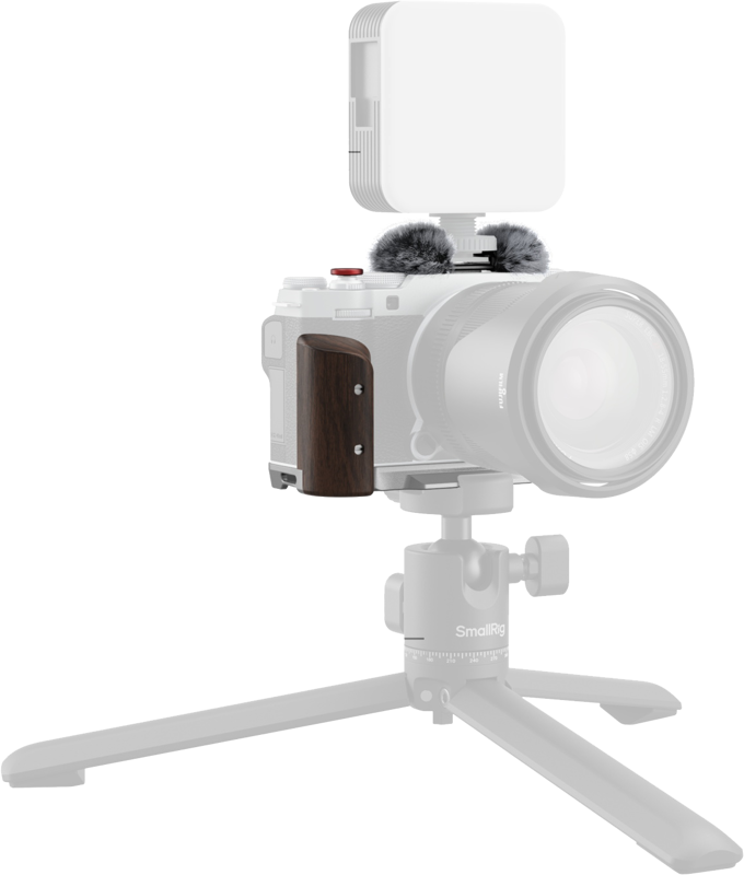 SmallRig 5261 L-Shape Mount Plate with Wooden Handle for FUJIFILM X-M5 Sliver - 6