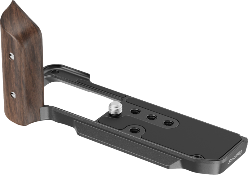 SmallRig 5260 L-Shape Mount Plate with Wooden Handle for FUJIFILM X-M5 Black - 2