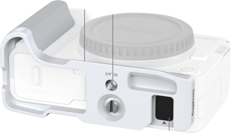 SmallRig 5430 L-Shaped Mount Plate with Handle for Canon EOS R50 V White - 3