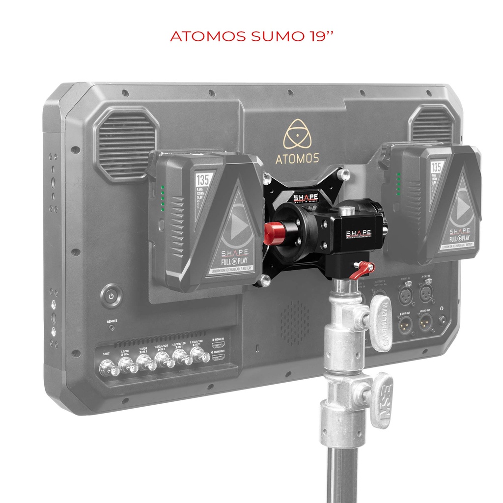 SHAPE PUSH BUTTON VESA MONITOR MOUNT FOR C-STAND AND BABY PIN – för filmskapare - 9