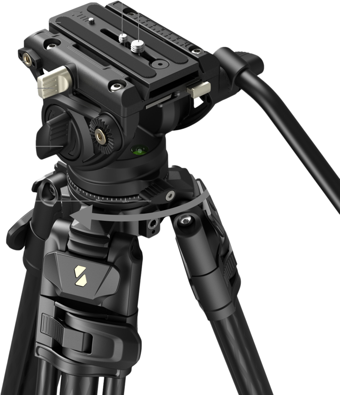 SmallRig 5201 Video Carbon Fiber Tripod Kit AD-50 Max - 4