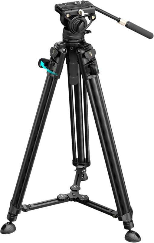 SmallRig 5201 Video Carbon Fiber Tripod Kit AD-50 Max - 2