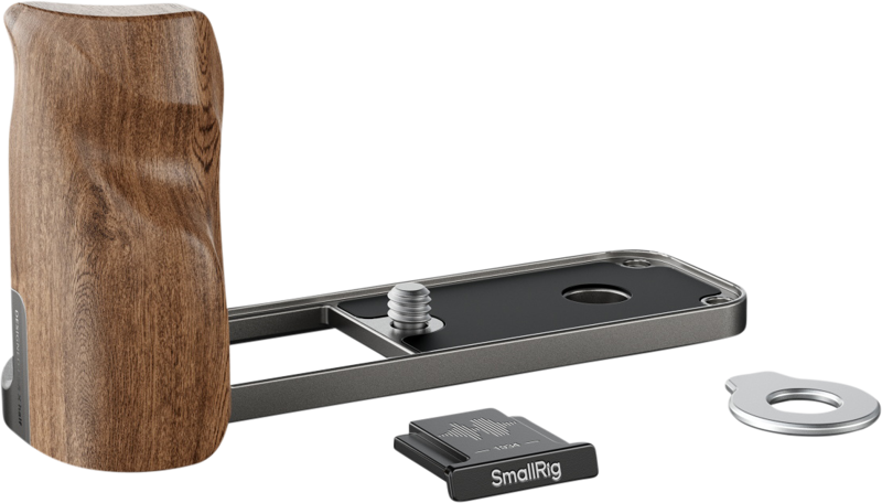 SmallRig 5394 L-Shaped Mount Plate with Wooden Handle for FUJIFILM X half Charcoal Silver - 2