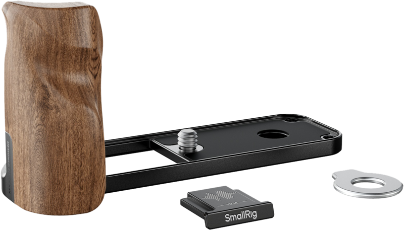 SmallRig 5224 L-Shaped Mount Plate with Wooden Handle for FUJIFILM X half Black - 2