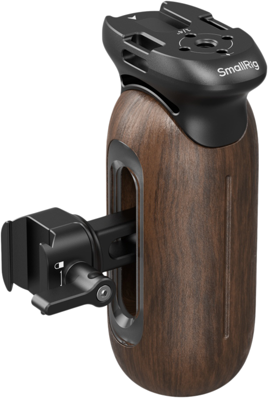 SmallRig 5239 Wooden Side Handle with NATO Clamp - 2