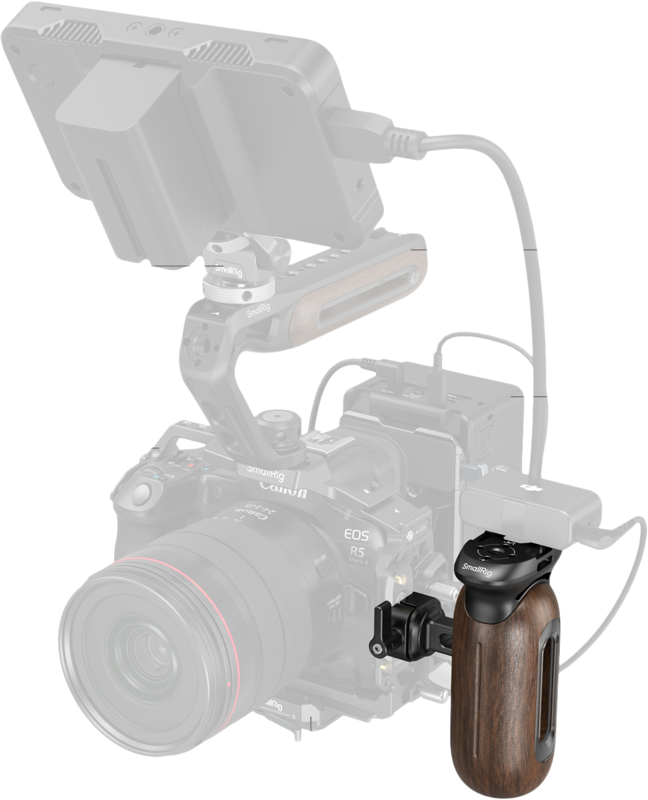 SmallRig 5239 Wooden Side Handle with NATO Clamp - 6