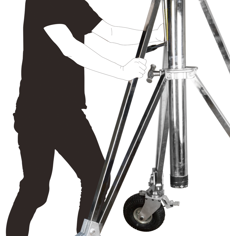 Kupo 756 Jumbo Stand with Braked Wheels - 8