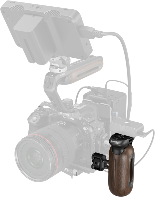 SmallRig 5238 Wooden Side Handle with 1/4"-20 & 3/8''-16 ARRI Locating Screws - 7