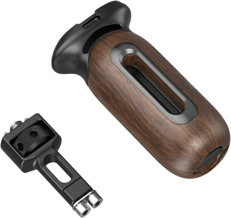 SmallRig 5238 Wooden Side Handle with 1/4"-20 & 3/8''-16 ARRI Locating Screws - 3