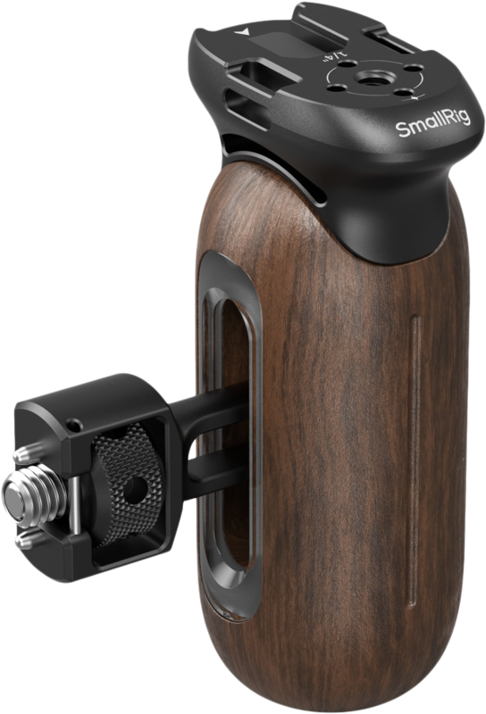 SmallRig 5238 Wooden Side Handle with 1/4"-20 & 3/8''-16 ARRI Locating Screws - 2