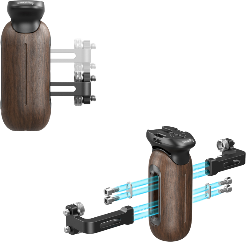 SmallRig 5237 Wooden Side Handle with 1/4"-20 Screw - 5