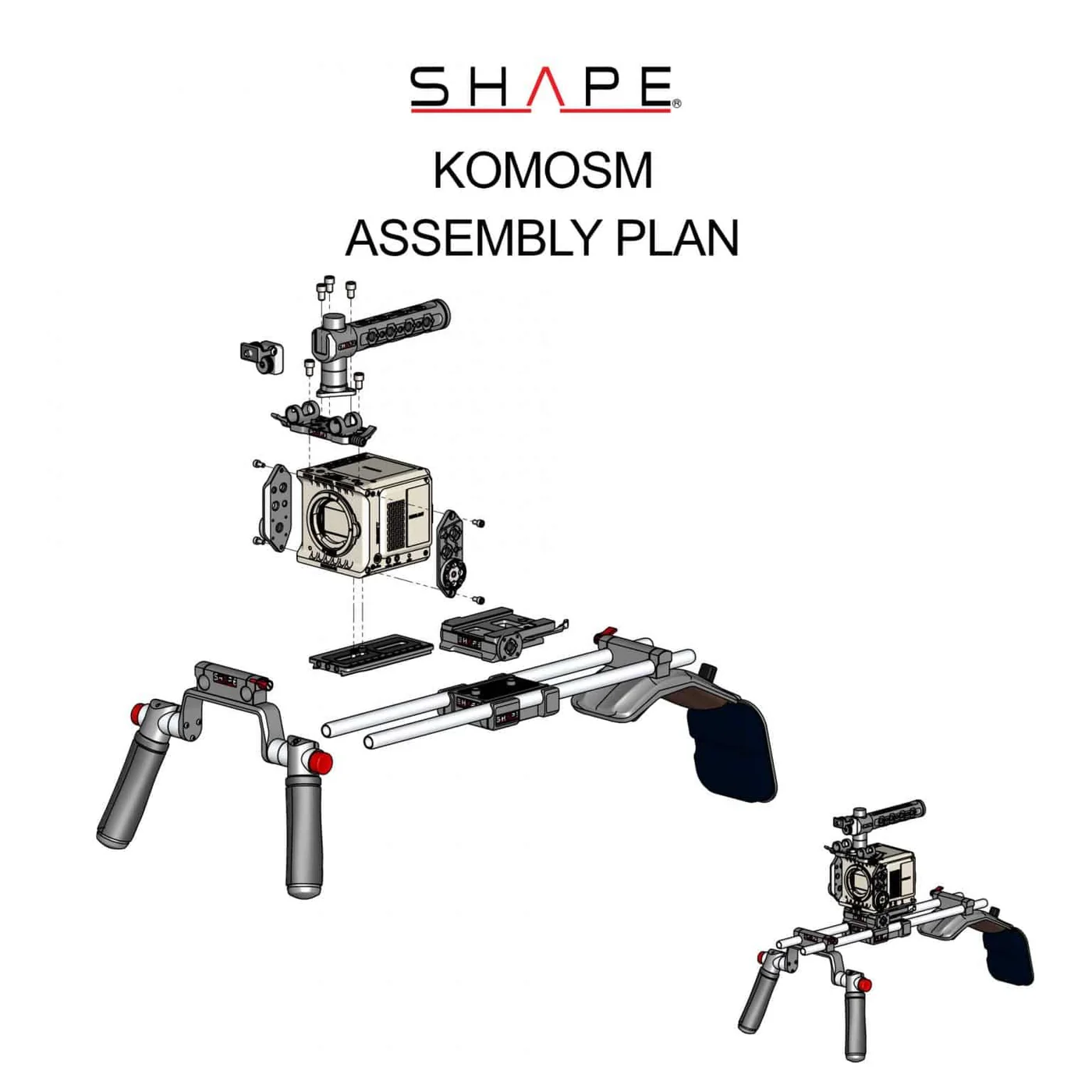 SHAPE RED Komodo Shoulder Mount - 13