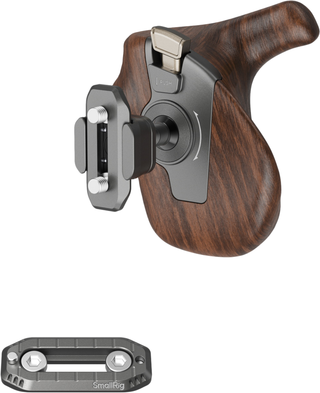 SmallRig 5192 ImageGrip Series Wooden Handle with NATO Clamp (Right Side) - 2