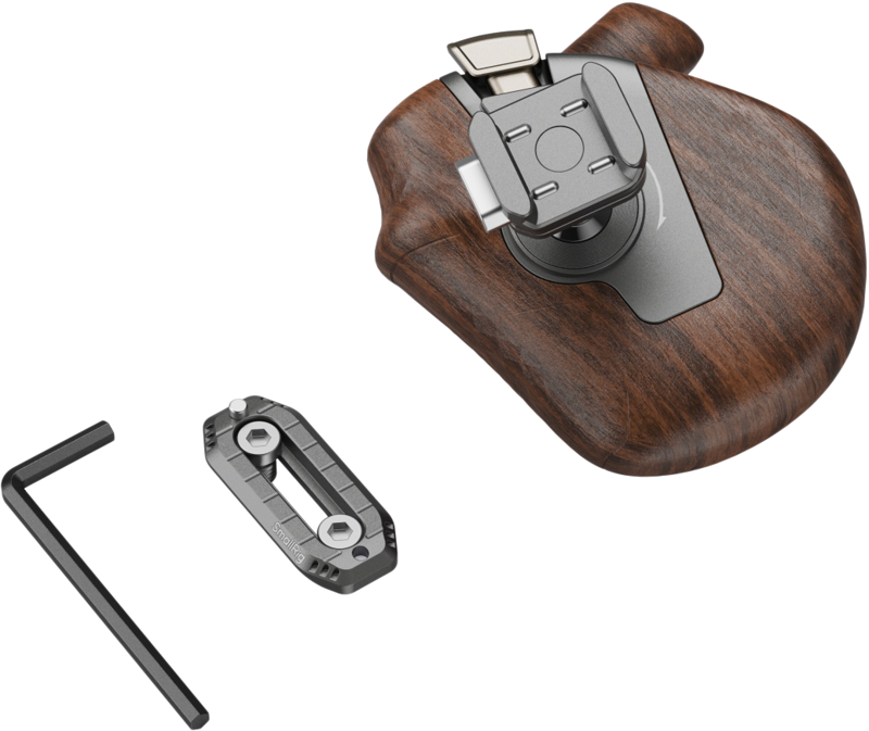 SmallRig 5192 ImageGrip Series Wooden Handle with NATO Clamp (Right Side) - 3