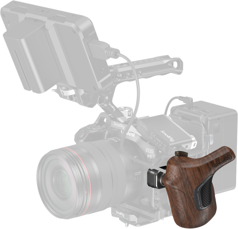 SmallRig 5161 ImageGrip Series Wooden Handle with NATO Clamp (Left Side) - 6