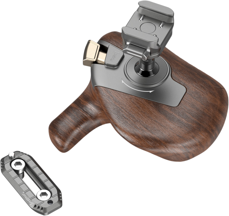SmallRig 5161 ImageGrip Series Wooden Handle with NATO Clamp (Left Side) - 3
