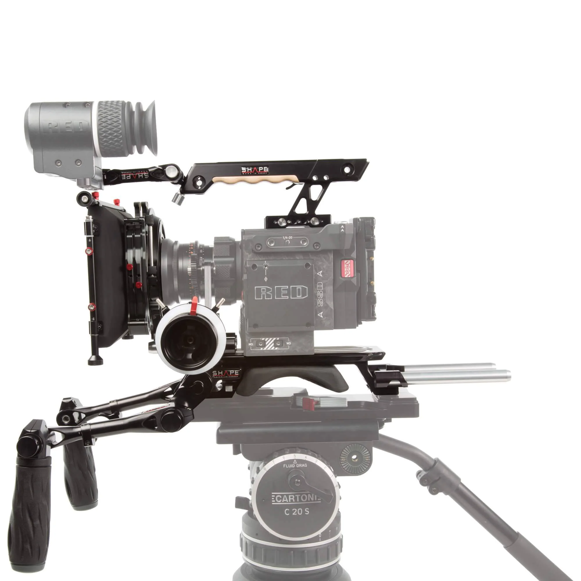 SHAPE Red DSMC2 Top Plate Extendable Handle - 4